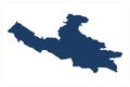 Beautiful Blue color illustration of Lumbini Province state of Nepal