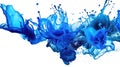 beautiful blue color under water effect, ai generated image Royalty Free Stock Photo