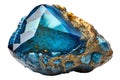 Beautiful blue crystal. Mysterious gemstone, minerals. Magic crystal cluster. Close-up