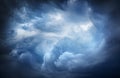Beautiful dark storm sky with sun rays. Royalty Free Stock Photo