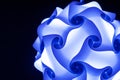 Beautiful blue design lamp on black background Royalty Free Stock Photo