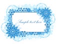 Beautiful Blue Floral Frame