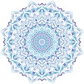 Beautiful blue flower Mandala