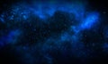 Beautiful blue galaxy background