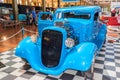 Beautiful blue hot rod car Royalty Free Stock Photo