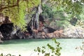 Beautiful blue lagoon at Phra Nang Beach (Krabi, Thailand) Royalty Free Stock Photo