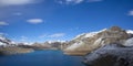 Beautiful blue lake in high altitude Royalty Free Stock Photo