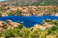 Beautiful Blue Lake In High Desert Mountains Royalty Free Stock Photo