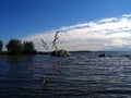 Beautiful blue lake of the Kola Peninsula