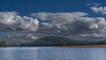 A beautiful blue lake. Ripples on calm water. Mantasoa Lake. Madagascar. Royalty Free Stock Photo