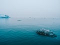 beautiful blue landscape with melting glacier ice, Jokulsarlon Royalty Free Stock Photo