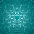 Beautiful blue mandala floral background