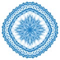 Beautiful blue mandala.