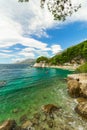 Beautiful blue Mediterranean coast, landscape holiday Royalty Free Stock Photo