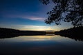A beautiful blue moment on a Finnish lake. Royalty Free Stock Photo
