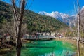 Beautiful of Blue Moon Valley, landmark and popular spot for tourists attractions inside the Jade Dragon Snow Mountain Yulong