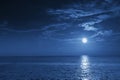 Beautiful Blue Moonrise in Key West Gulf of Mexico Royalty Free Stock Photo