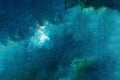 Beautiful blue nebula in deep space. Elements of this image were furnished by NASA