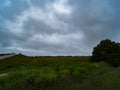 Beautiful blue overcast, cloudy sky