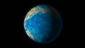 Beautiful blue planet Earth rotates in stellar black space, video, 4K