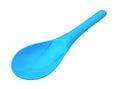 Beautiful blue plastic melamine ladle or spoon Royalty Free Stock Photo