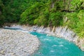 Beautiful blue river in Taiwan