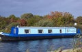 Beautiful Blue Scottish Canal Boat