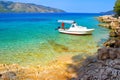 Beautiful blue sea, Island Hvar in Croatia Royalty Free Stock Photo