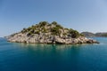 Beautiful blue sea overboard the ship. Royalty Free Stock Photo