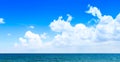 Beautiful blue sea with nice sky and cloud Royalty Free Stock Photo