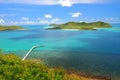 Beautiful blue seascape at Khao Ma Cho Pier Samaesan Island Chonburi at Thailand. Royalty Free Stock Photo