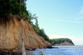 Beautiful blue skies at the great Calvert Cliffs in Maryland. Royalty Free Stock Photo