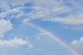 Beautiful blue skies after rain, a rainbow colored sky after the rain always clear Royalty Free Stock Photo