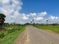 Beautiful blue sky background with empty Road Royalty Free Stock Photo