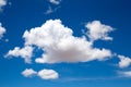 A beautiful blue sky with a big white cloud Royalty Free Stock Photo