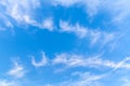 Beautiful blue sky with clouds. Abstract background