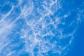 Beautiful blue sky with clouds background, Windy day Royalty Free Stock Photo