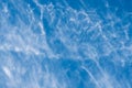 Beautiful blue sky with clouds background, Windy day Royalty Free Stock Photo