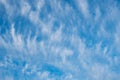 Beautiful blue sky with clouds background, Windy day Royalty Free Stock Photo