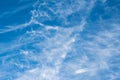 Beautiful blue sky with clouds background, Windy day Royalty Free Stock Photo