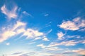 Beautiful blue sky with a cloudy sunset - perfect for wallpaper Royalty Free Stock Photo