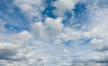 Beautiful blue sky and flying white and gray clouds. High quality, no birds..