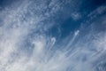 Beautiful sky with light spindrift clouds. Background