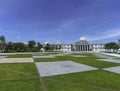 Beautiful blue sky, Muse Plaza and Romanesque architecture of Chimei Museum in Tainan, Taiwan.