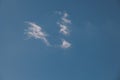 Blue sky with one white small cloud natural background Royalty Free Stock Photo