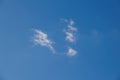 Blue sky with one white small cloud natural background Royalty Free Stock Photo