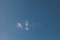 Blue sky with one white small cloud natural background Royalty Free Stock Photo