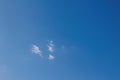 Blue sky with one white small cloud natural background Royalty Free Stock Photo