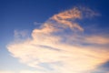 Beautiful of blue sky and Orange clouds. Sunset background. Royalty Free Stock Photo