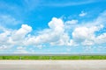 Beautiful blue sky - roadside view Royalty Free Stock Photo